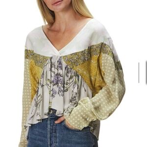 Free People Aloha‎ State Of Mind Blouse Yellow